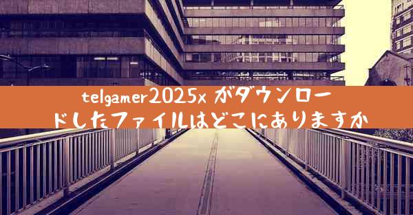 telgamer2025x がダウンロードしたファイルはどこにありますか