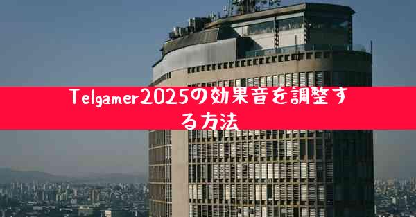 Telgamer2025の効果音を調整する方法