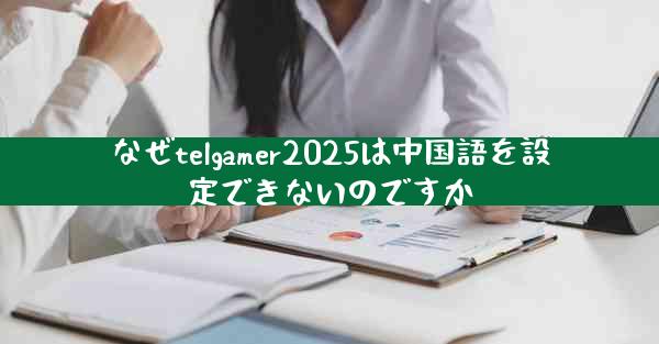 なぜtelgamer2025は中国語を設定できないのですか