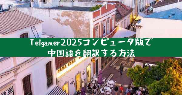 Telgamer2025コンピュータ版で中国語を翻訳する方法