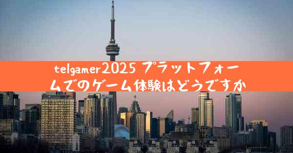 telgamer2025 プラットフォームでのゲーム体験はどうですか