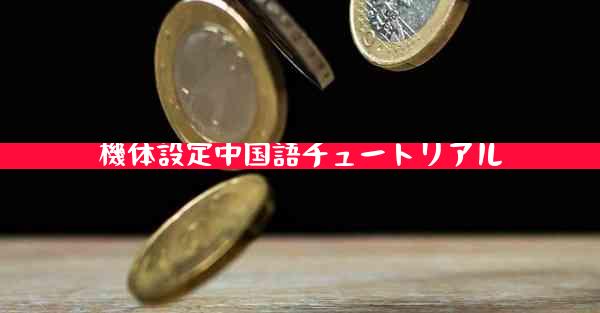 機体設定中国語チュートリアル