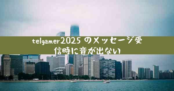 telgamer2025 のメッセージ受信時に音が出ない