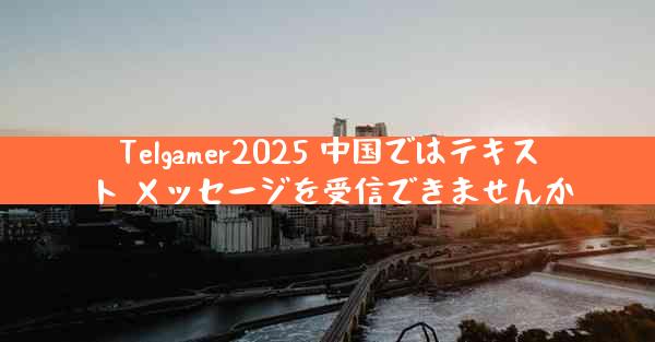 Telgamer2025 中国ではテキスト メッセージを受信できませんか