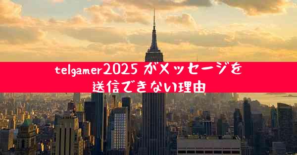 telgamer2025 がメッセージを送信できない理由