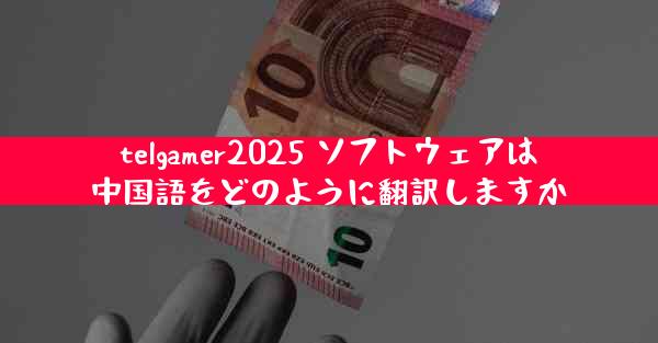 telgamer2025 ソフトウェアは中国語をどのように翻訳しますか