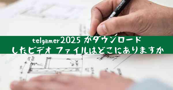 telgamer2025 がダウンロードしたビデオ ファイルはどこにありますか