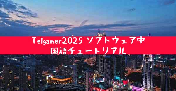 Telgamer2025 ソフトウェア中国語チュートリアル